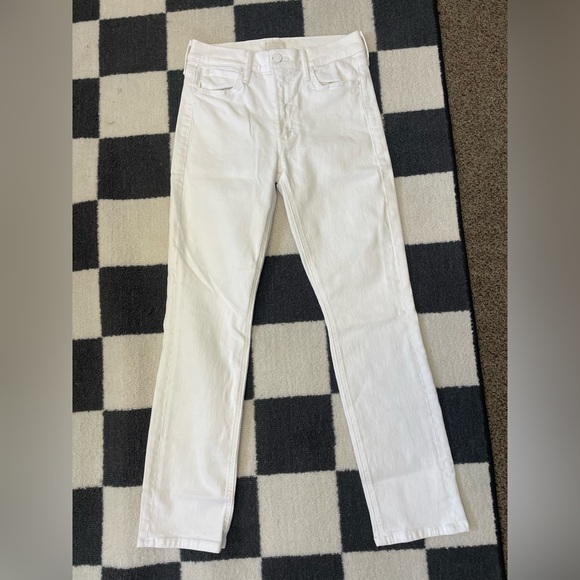 MOTHER the mid rise dazzler ankle the fairest of them all white jeans size 26 - Picture 2 of 9